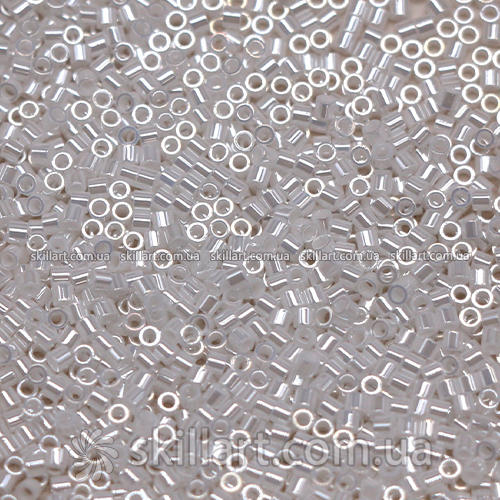 Бисер DBS-201 Miyuki Delica Beads Cut 15/0 (жемчужный, белый цейлон)